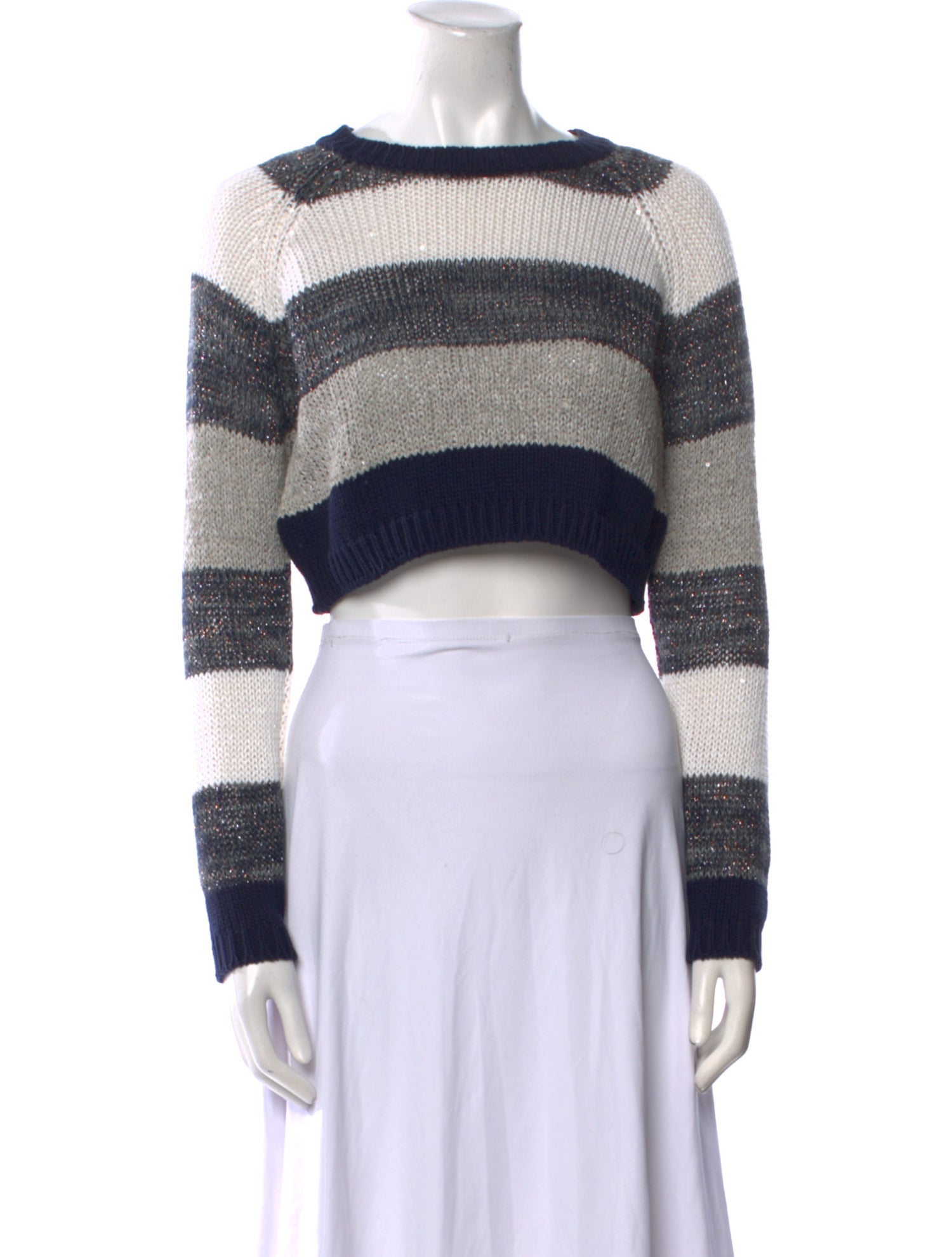 Brunello Cucinelli Striped Bateau Neckline Sweater