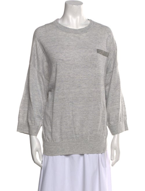 Brunello Cucinelli Linen Crew Neck Sweatshirt