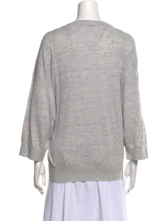 Brunello Cucinelli Linen Crew Neck Sweatshirt