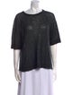 Brunello Cucinelli Linen Bateau Neckline T-Shirt