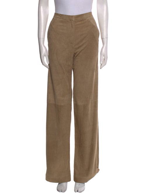 Brunello Cucinelli Leather Wide Leg Pants