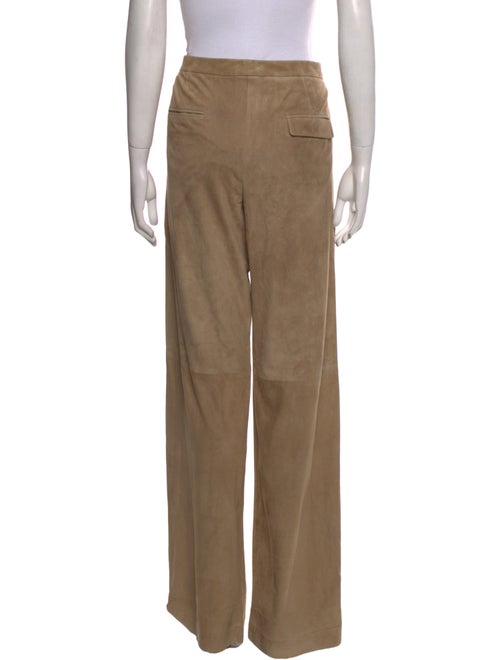 Brunello Cucinelli Leather Wide Leg Pants