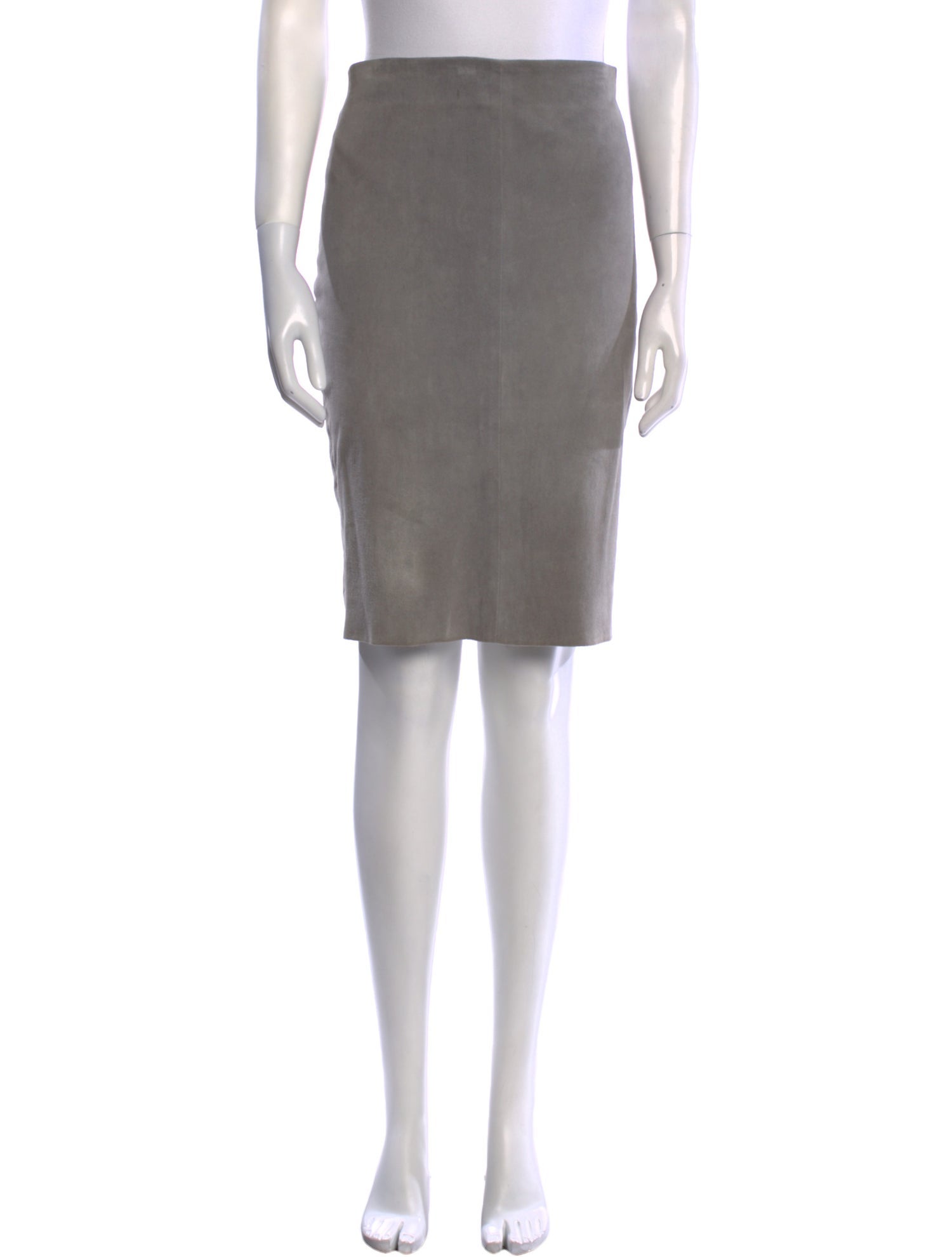 Brunello Cucinelli Leather Knee-Length Skirt