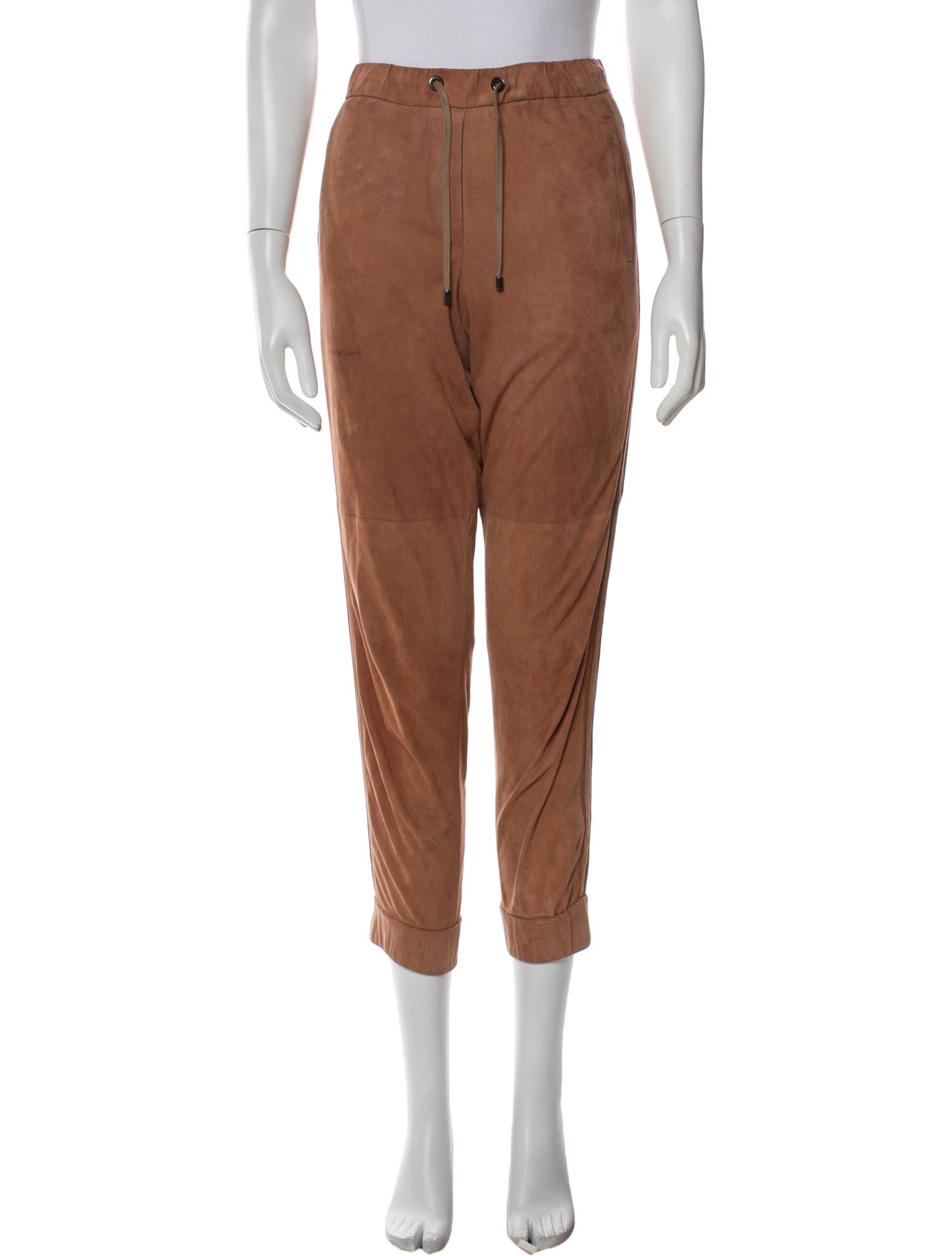Brunello Cucinelli Leather Skinny Leg Pants