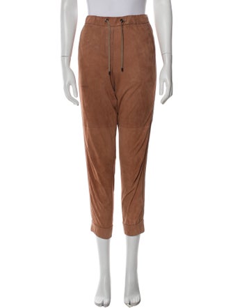 Brunello Cucinelli Leather Skinny Leg Pants
