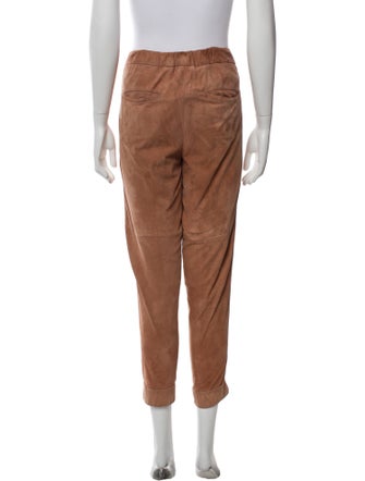 Brunello Cucinelli Leather Skinny Leg Pants