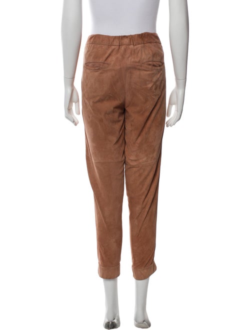 Brunello Cucinelli Leather Skinny Leg Pants