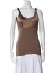 Brunello Cucinelli Silk Scoop Neck Top