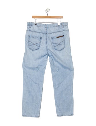 Brunello Cucinelli High-Rise Straight Leg Jeans