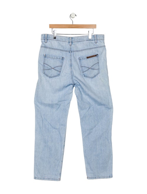 Brunello Cucinelli High-Rise Straight Leg Jeans