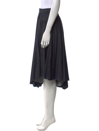 Brunello Cucinelli Pleated Accents Midi Length Skirt