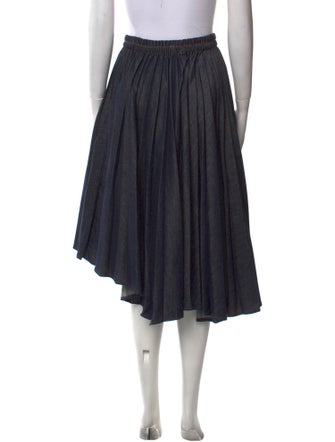 Brunello Cucinelli Pleated Accents Midi Length Skirt