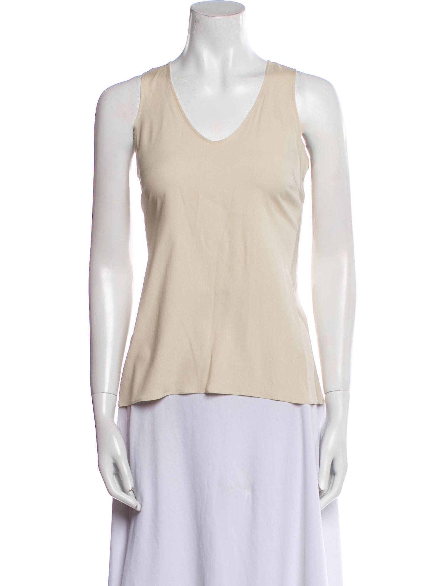 Brunello Cucinelli Silk Scoop Neck Top
