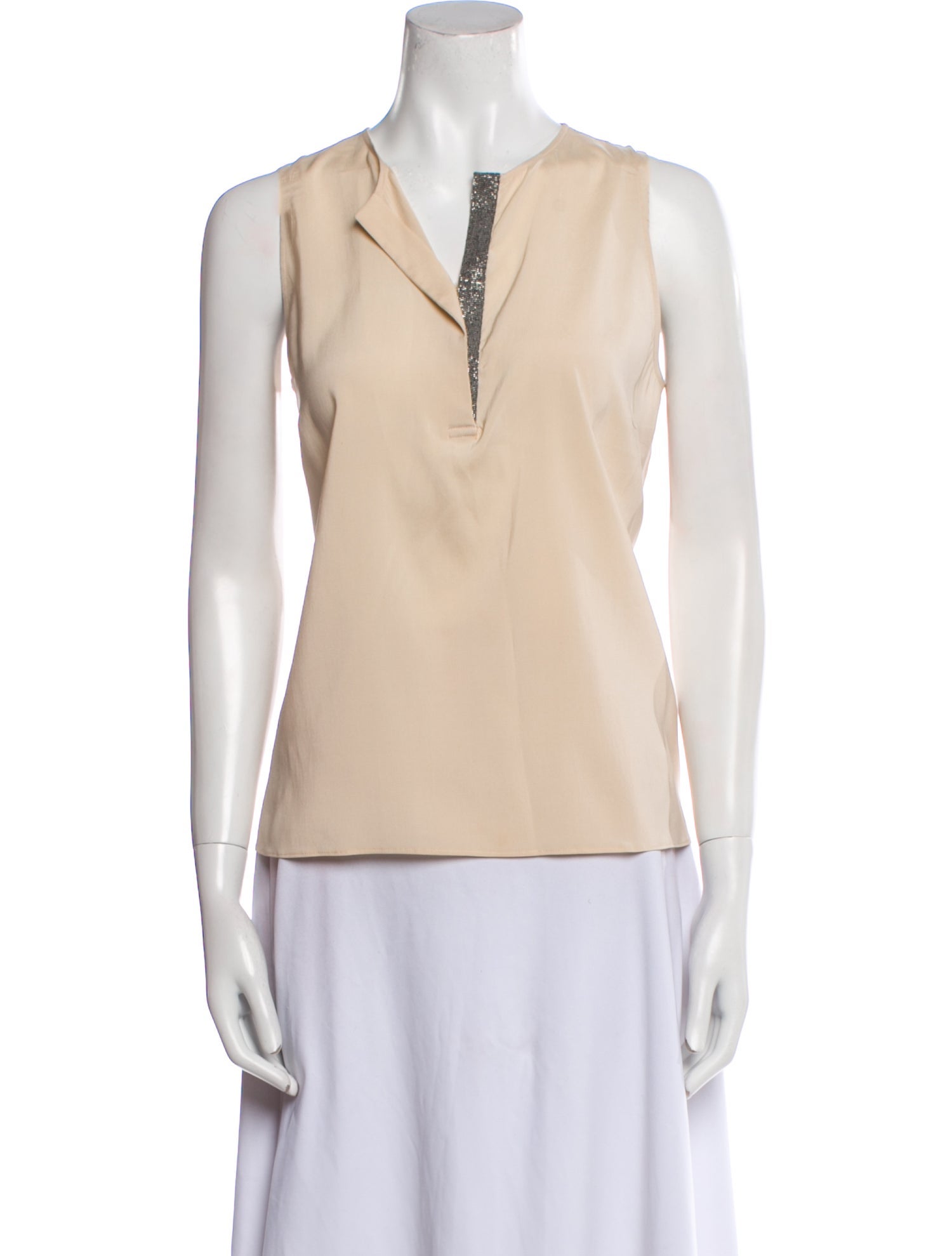 Brunello Cucinelli V-Neck Sleeveless Top