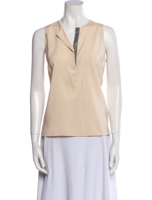 Brunello Cucinelli V-Neck Sleeveless Top