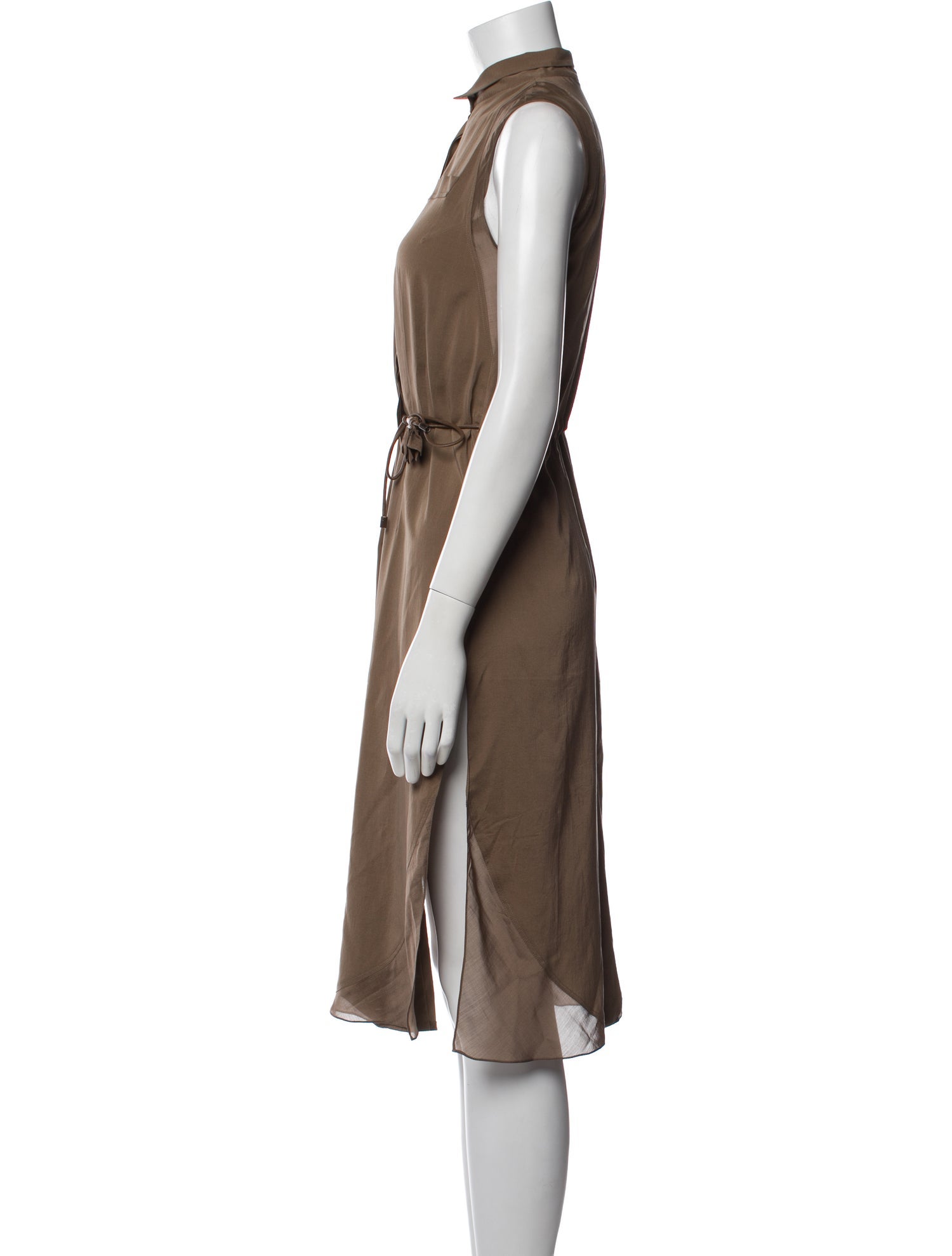 Brunello Cucinelli Silk Midi Length Dress
