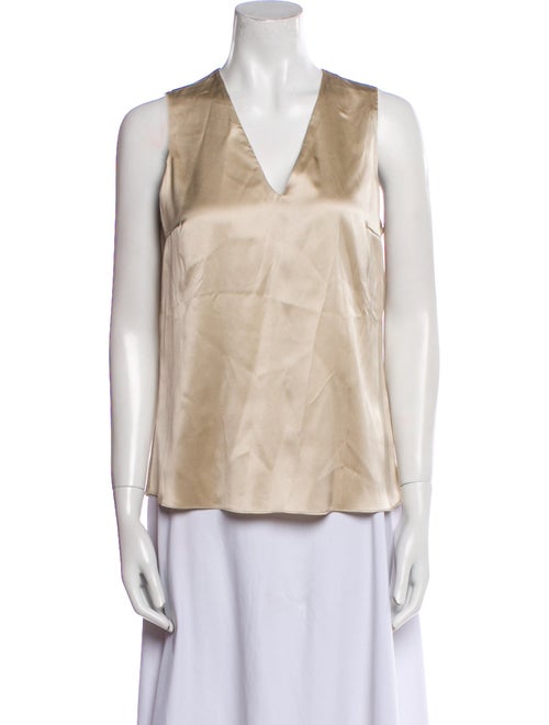 Brunello Cucinelli V-Neck Sleeveless Blouse