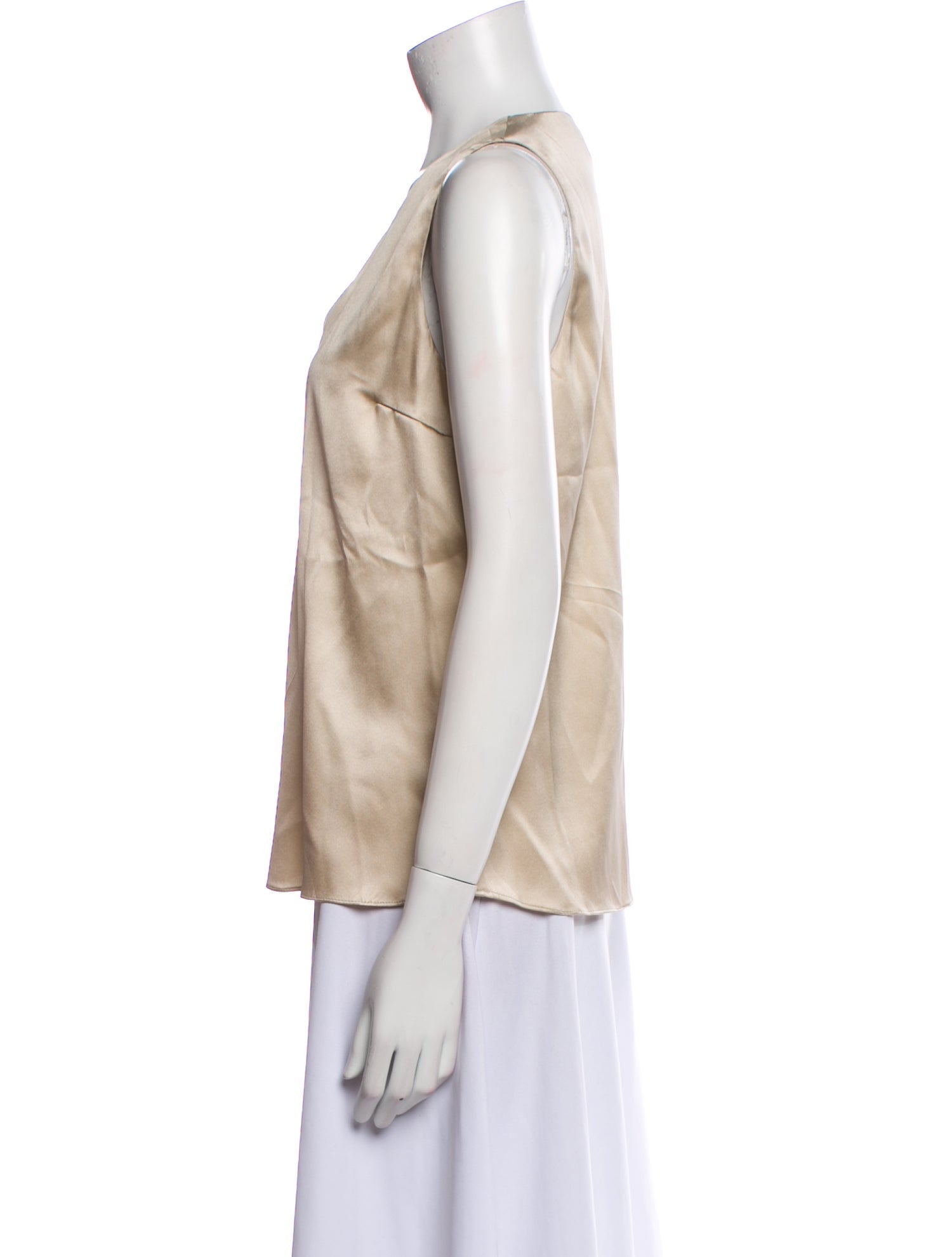 Brunello Cucinelli V-Neck Sleeveless Blouse