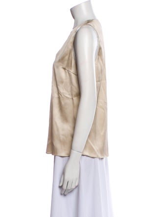 Brunello Cucinelli V-Neck Sleeveless Blouse