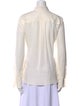 Brunello Cucinelli Silk Long Sleeve Button-Up Top