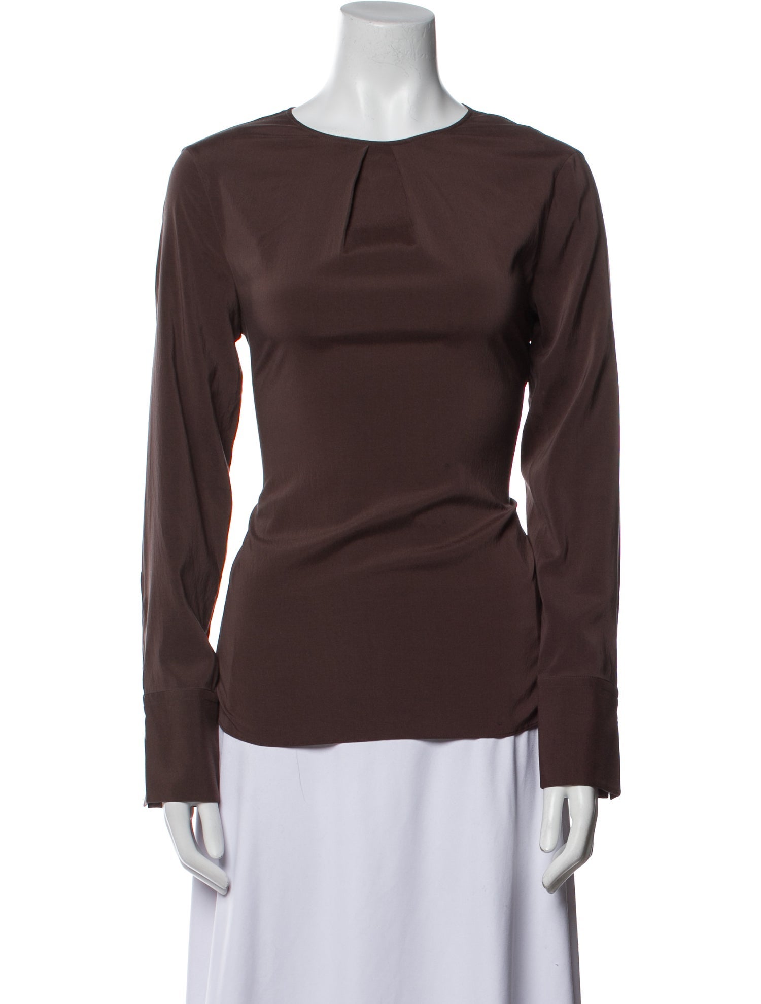 Brunello Cucinelli Silk Crew Neck Top