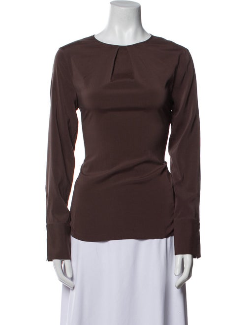 Brunello Cucinelli Silk Crew Neck Top