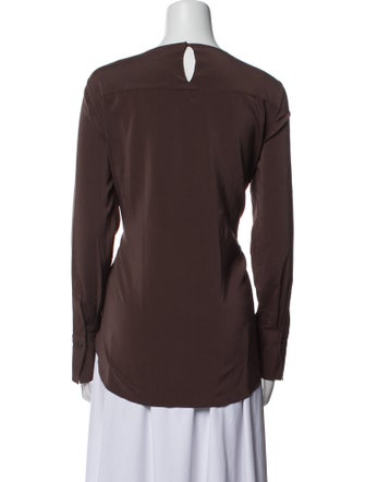 Brunello Cucinelli Silk Crew Neck Top