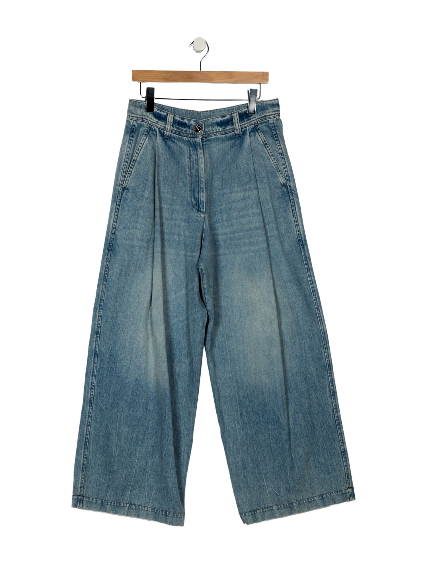 Brunello Cucinelli High-Rise Wide Leg Jeans