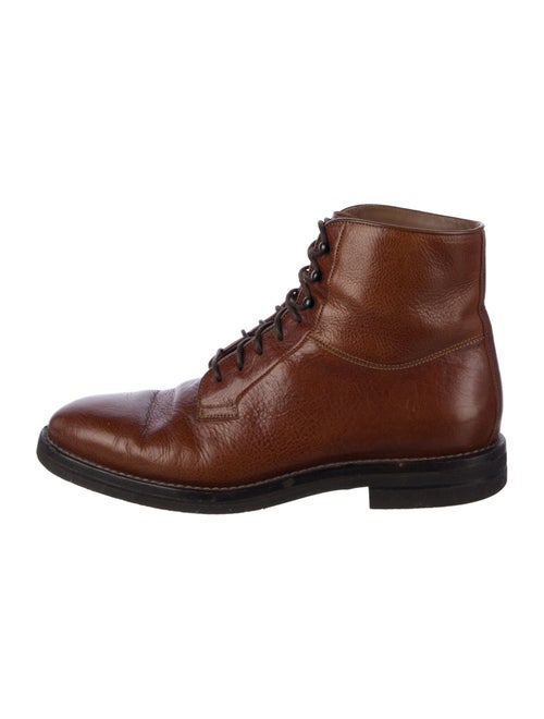 Brunello Cucinelli Leather Lace-Up Boots