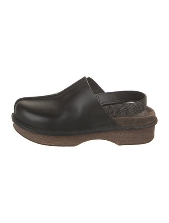 Brunello Cucinelli Monili Leather Slingback Flats