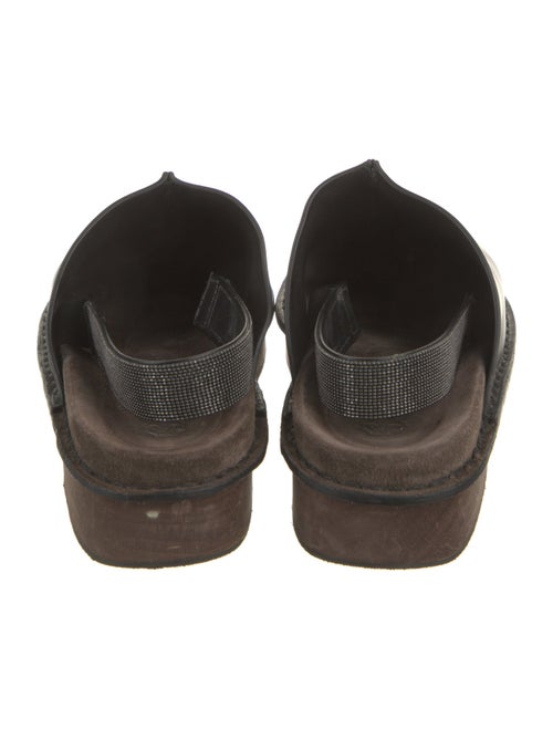 Brunello Cucinelli Monili Leather Slingback Flats