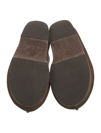 Brunello Cucinelli Monili Leather Slingback Flats