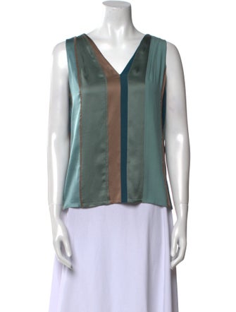 Brunello Cucinelli Silk Striped Top