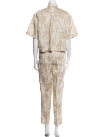 Brunello Cucinelli Linen Printed Pant Set