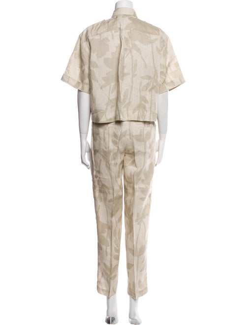 Brunello Cucinelli Linen Printed Pant Set
