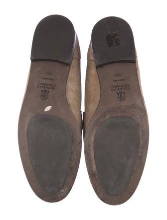 Brunello Cucinelli Suede Beaded Accents Loafers