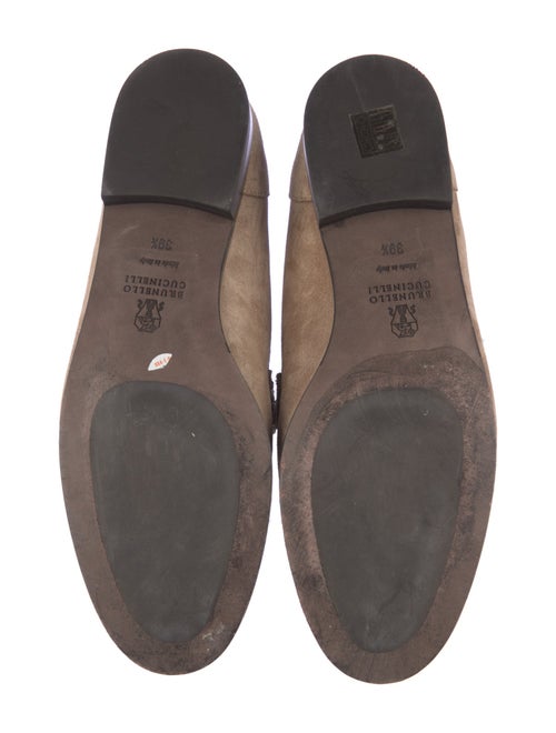 Brunello Cucinelli Suede Beaded Accents Loafers