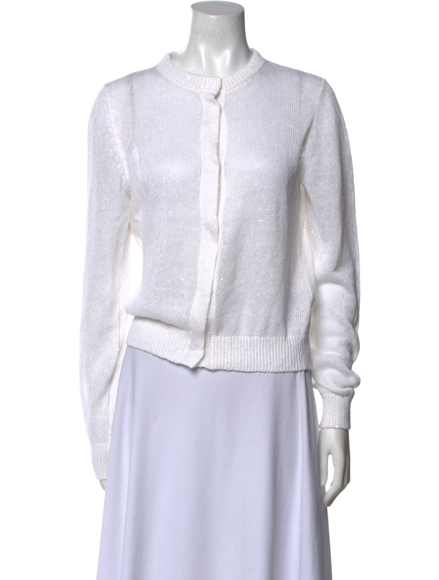 Brunello Cucinelli Linen Crew Neck Sweater