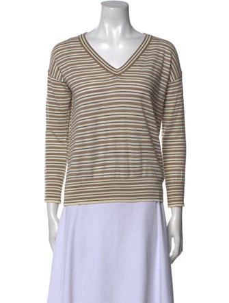Brunello Cucinelli Virgin Wool Striped Sweater