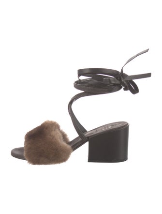 Brunello Cucinelli Fur Sandals
