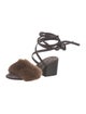 Brunello Cucinelli Fur Sandals