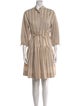 Brunello Cucinelli Striped Knee-Length Dress