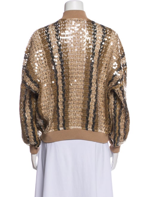 Brunello Cucinelli Jute Animal Print Bomber Jacket