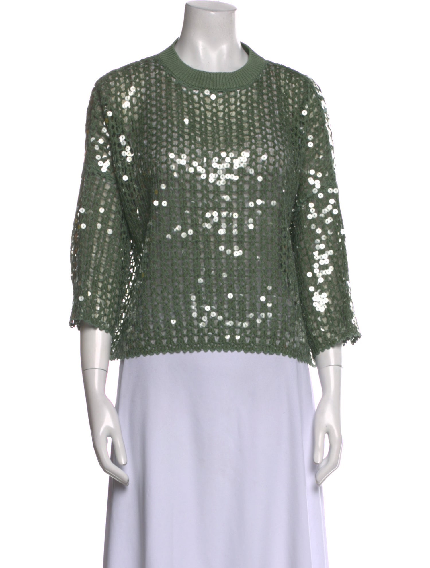 Brunello Cucinelli Jute Crew Neck Top w/ Tags