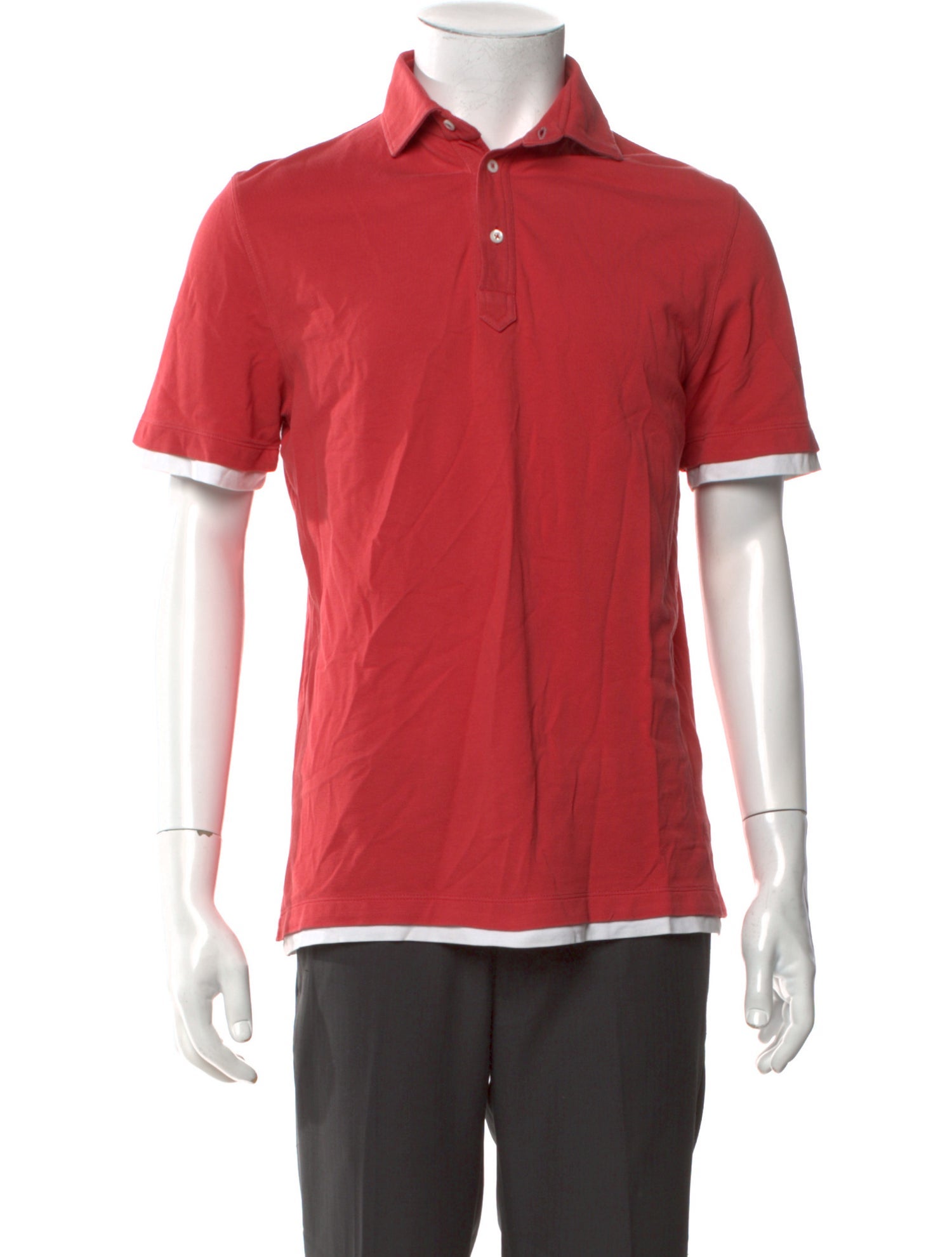Brunello Cucinelli V-Neck Short Sleeve Polo Shirt