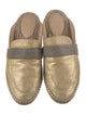 Brunello Cucinelli Leather Glitter Accents Mules