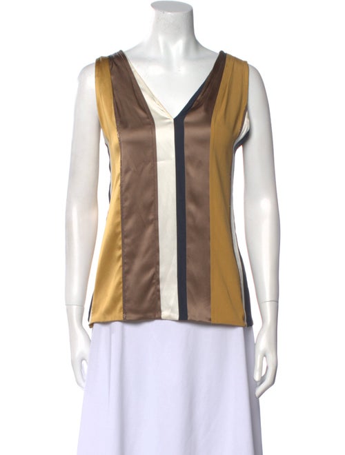 Brunello Cucinelli Striped V-Neck Top