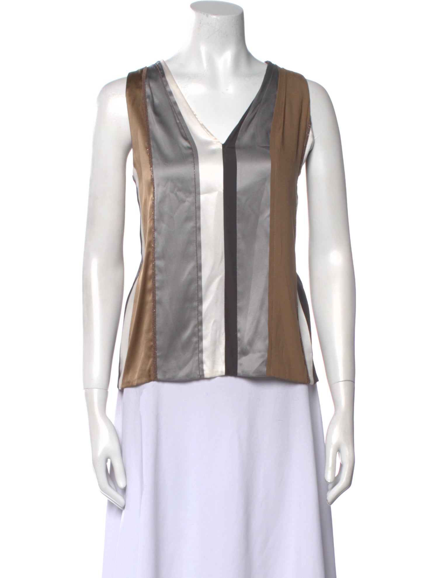 Brunello Cucinelli V-Neck Sleeveless Top