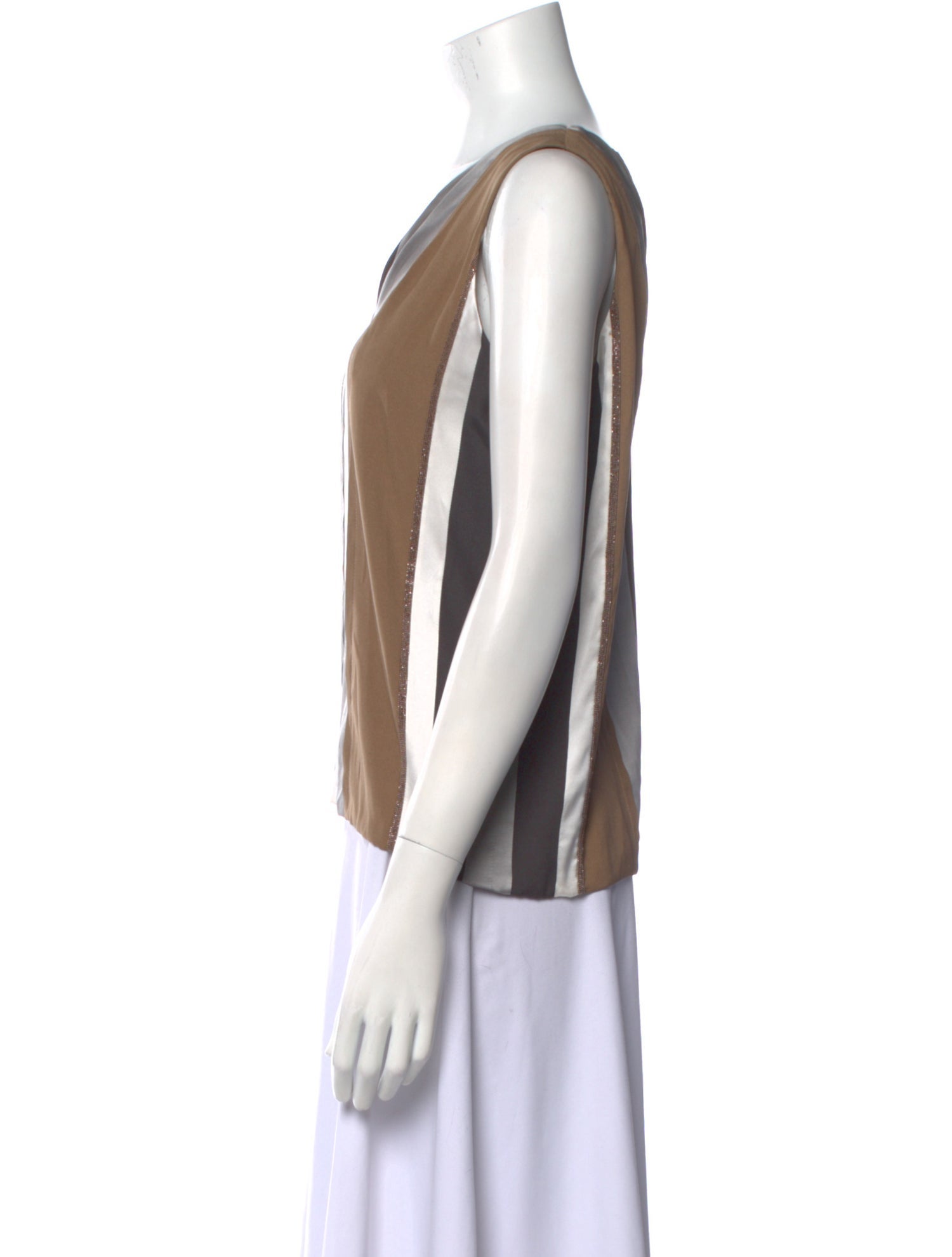 Brunello Cucinelli V-Neck Sleeveless Top