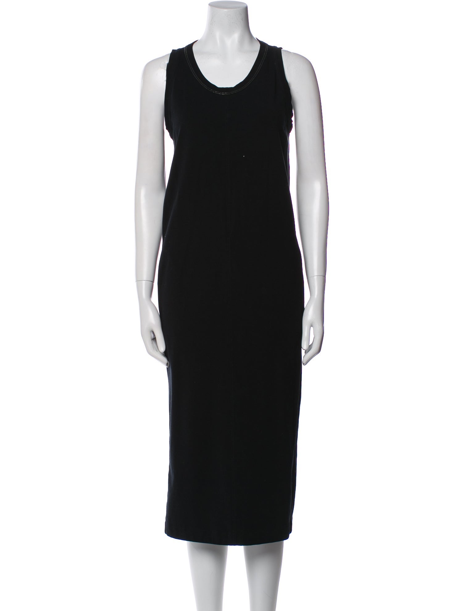 Brunello Cucinelli Scoop Neck Midi Length Dress